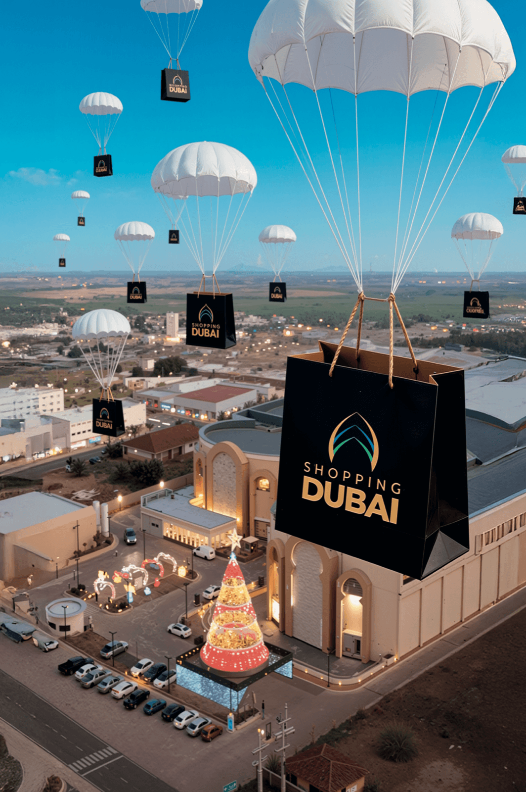 Shopping Dubai visto de cima
