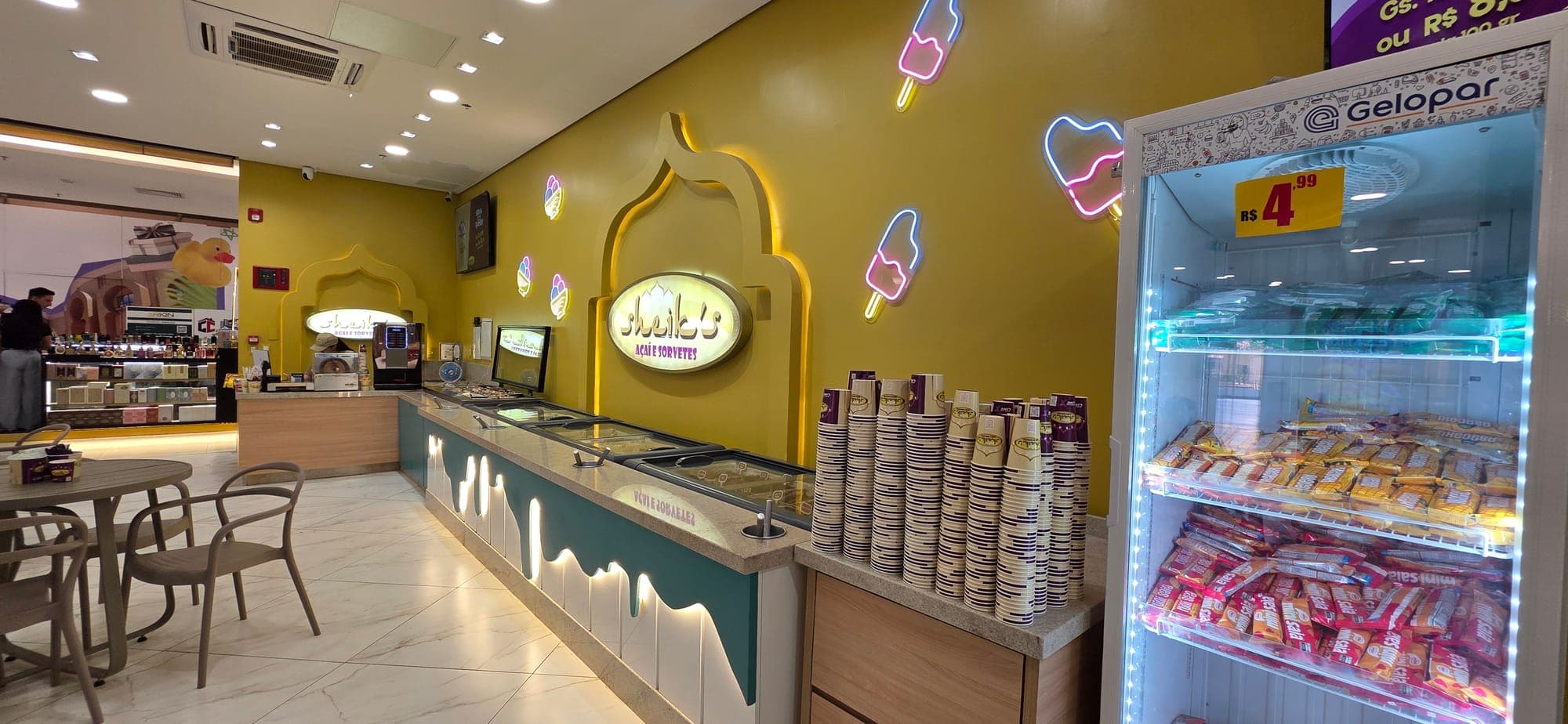 Loja Sheik's Açaí Sorvetes no Shopping Dubai