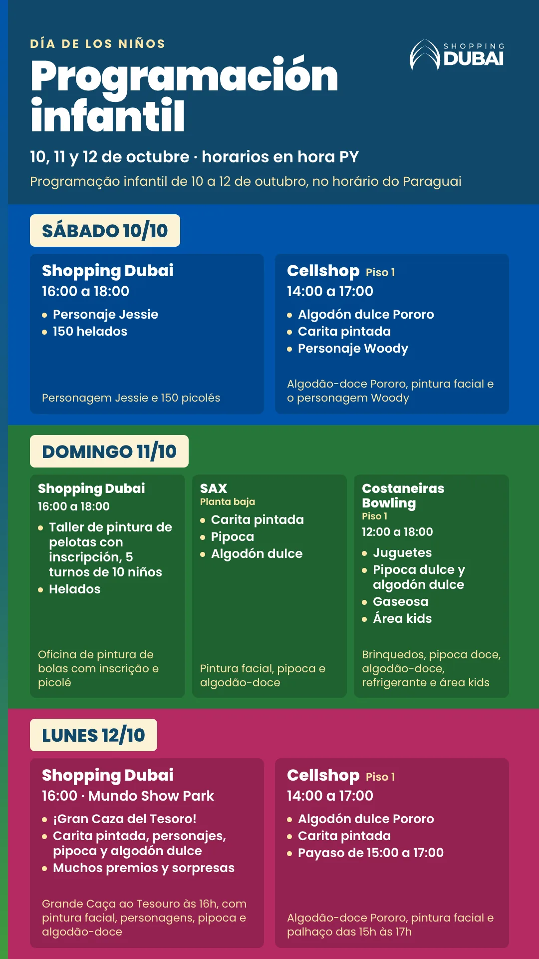 Catálogo de Ofertas · Dia das Crianças — Shopping Dubai — 8/13